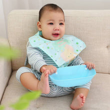Load image into Gallery viewer, Bib  Silikon Plastik / Celemek Makan Bayi Anti Air / Slabber Silikon Bayi
