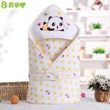 Load image into Gallery viewer, Selimut Topi Katun Bayi Motif Panda | Baby Blanket with Top