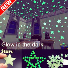 Load image into Gallery viewer, BARU!!! Sticker Bintang Glow in The Dark Ukuran 3.8CM