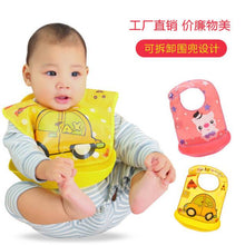 Load image into Gallery viewer, Bib  Silikon Plastik / Celemek Makan Bayi Anti Air / Slabber Silikon Bayi